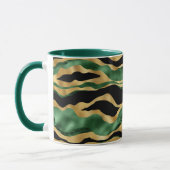 Green Gold Black Glitzer Waves Tasse (Links)