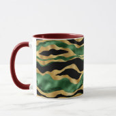 Green Gold Black Glitzer Waves Tasse (Links)