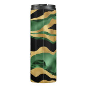 Green Gold Black Glitzer Waves Thermosbecher (Rückseite)