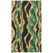 Green Gold Black Glitzer Waves Tischdecke (Vorderseite)