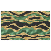Green Gold Black Glitzer Waves Tischdecke (Vorderseite (Horizontal))
