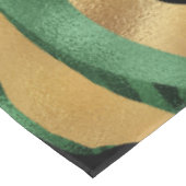 Green Gold Black Glitzer Waves Tischdecke (Schrägansicht)