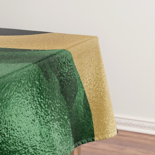 Green Gold Black Glitzer Waves Tischdecke (Beispiel)