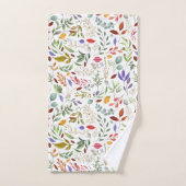 Green Gold Blue Blätter Badhandtuch Set (Handtuch)