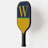 Green Gold Blue Uni Monogram Pickleball Paddel Pickleball Schläger (Links)