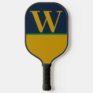 Green Gold Blue Uni Monogram Pickleball Paddel Schläger