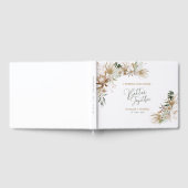 Green & Gold Bohemisch Boho Wedding Gästebuch (Voll)