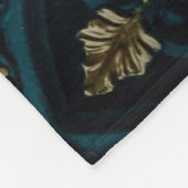 Green Gold Boho Rosette Mandala Fleecedecke (Ecke)