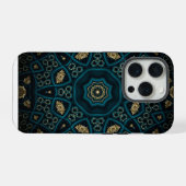 Green Gold Boho Rosette Mandala iPhone Hülle (Rückseite (Horizontal))