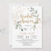 Green Gold Bridal Dusche Einladung (Vorderseite)