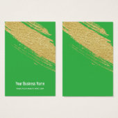Green Gold Brush Earring Display Cards (Vorne & Hinten)