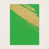 Green Gold Brush Earring Display Cards (Rückseite)