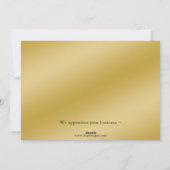 Green Gold-Business-Flat-Karten Feiertagskarte (Rückseite)