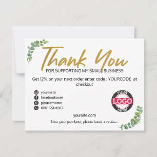 Green Gold Business Packaging Beilagen Karten