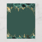 Green Gold Butterfly Sweet 16 Einladung (Rückseite)