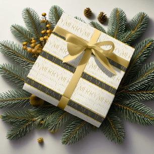 Green Gold Christmas Muster#35 ID1009 Geschenkpapier