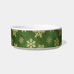 GREEN GOLD CHRISTMAS THEMA PET BOWL NAPF