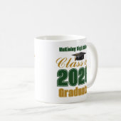 Green Gold Class of 2026 Graduate Gift Kaffeetasse (VorderseiteRechts)