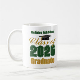 Green Gold Class of 2026 Graduate Gift Kaffeetasse