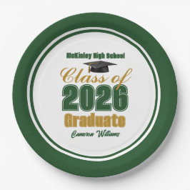 Green Gold Class of 2026 Graduation Party Pappteller