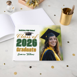 Green Gold Class of 2026 Graduation Photo Gästebuch
