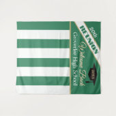 Green & Gold Class Reunion Photo Backdrop Wandteppich (Vorderseite (Horizontal))