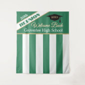Green & Gold Class Reunion Photo Backdrop Wandteppich (Vorderseite)