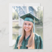 Green Gold Coins Finance Graduation Party Foto Einladung (Rückseite)