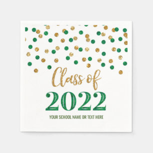 Green Gold Confetti-Klasse 2022 Serviette