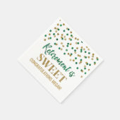 Green Gold Confetti Retirement ist Sweet Serviette (Ecke)