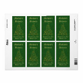 Green & Gold Custom Holiday Beer Labels (Vorne)