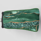 Green Gold Custom Ihr Name Golf Head Cover Golf Headcover (Vorderseite)