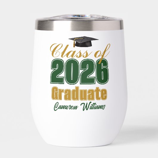 Green Gold Customized Class of 2026 Graduation (Vorderseite)
