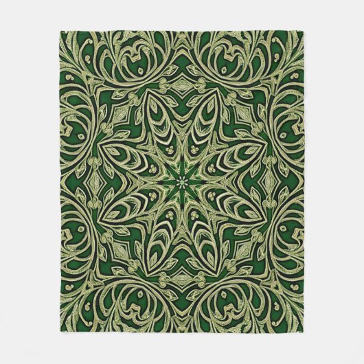 Green Gold Decorative Fleece Blanket (Vorderseite)