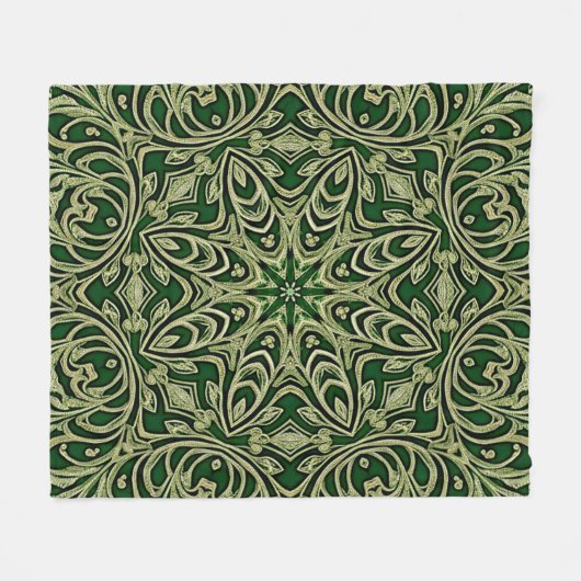 Green Gold Decorative Fleece Blanket (Vorderseite (Horizontal))
