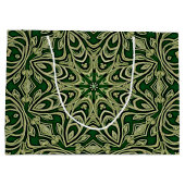 Green Gold Decorative Gift Bag Große Geschenktüte (Rückseite)