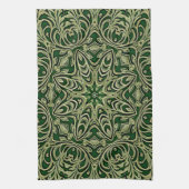Green Gold Decorative Holiday Kitchen Towel Geschirrtuch (Vertikal)