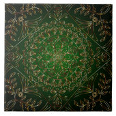 Green Gold Decorative Keramik Tile Fliese (Vorderseite)