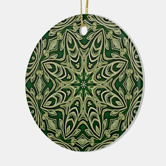 Green Gold Decorative Ornament (Links)