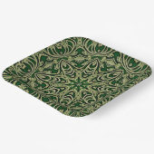 Green Gold Decorative Paper Plate Pappteller (Gewinkelt)