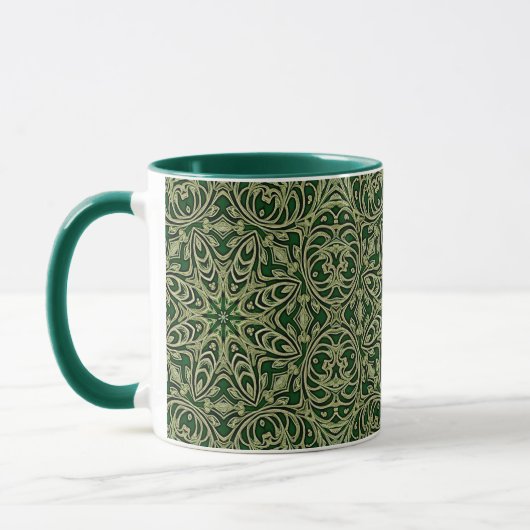 Green Gold Decorative Tasse (Links)