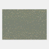 Green Gold Deer Geschenkpapier Set (Vorderseite 3)