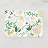 Green Gold Display Brautparty Insert Card (Rückseite)