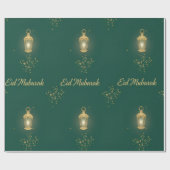 Green/Gold Eid Wrapping Paper Geschenkpapier (Flach)