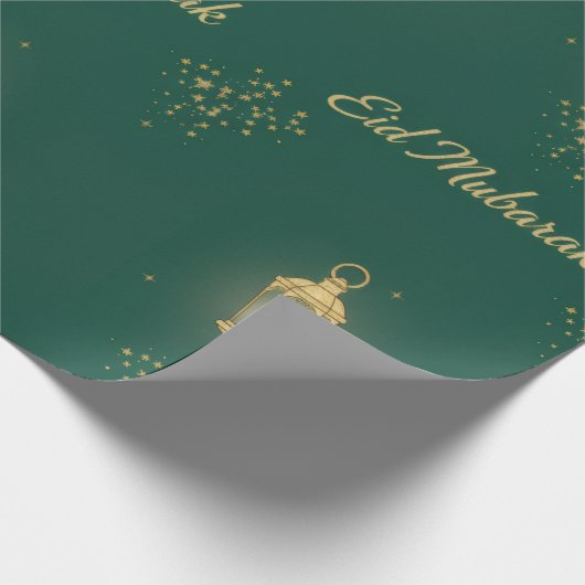 Green/Gold Eid Wrapping Paper Geschenkpapier (Ecke)