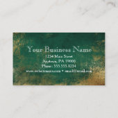 Green Gold Elegante Festivals String Lights Visitenkarte (Rückseite)