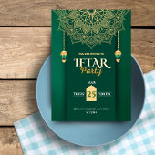 Green Gold Elegante Ramadan Iftar Party Einladung