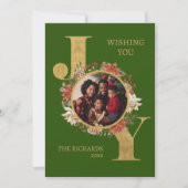 Green Gold Elegantes Foto Weihnachten (Vorderseite)