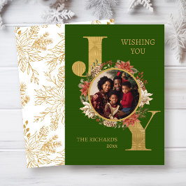 Green Gold Elegantes Foto Weihnachten