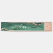 Green Gold Emerald Individuelle Name Türsigne Türschild (Vorderseite )